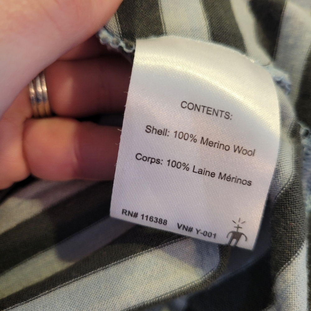 Smartwool 100% Merino Wool Gray Stripe Sleeveless Tank Top - Picture 7 of 8